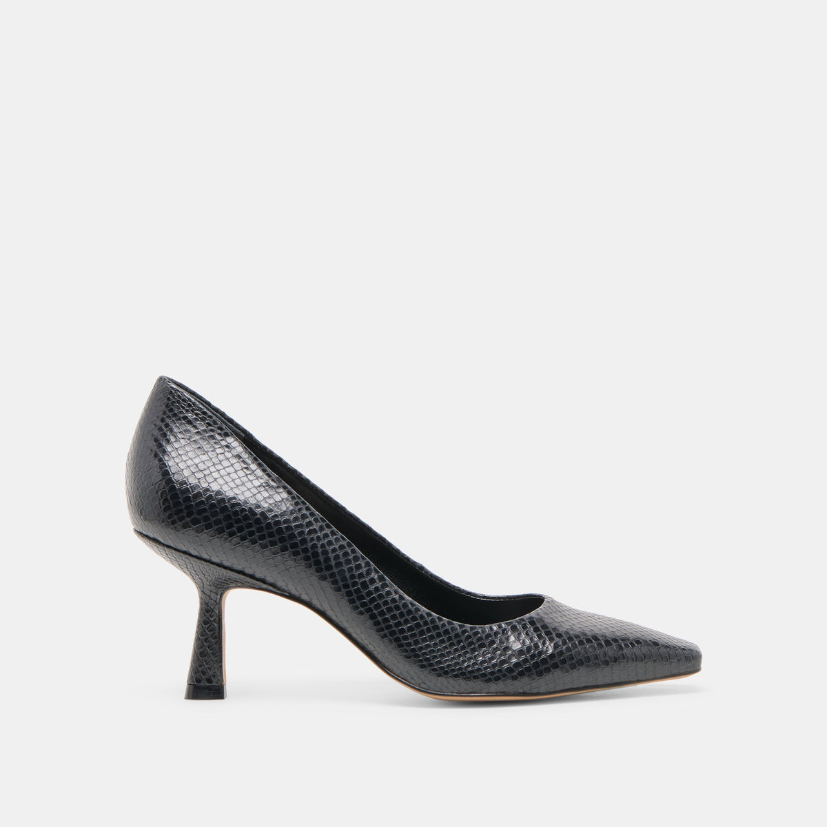 Briona Onyx Embossed Leather Heels | Women Dolce Vita