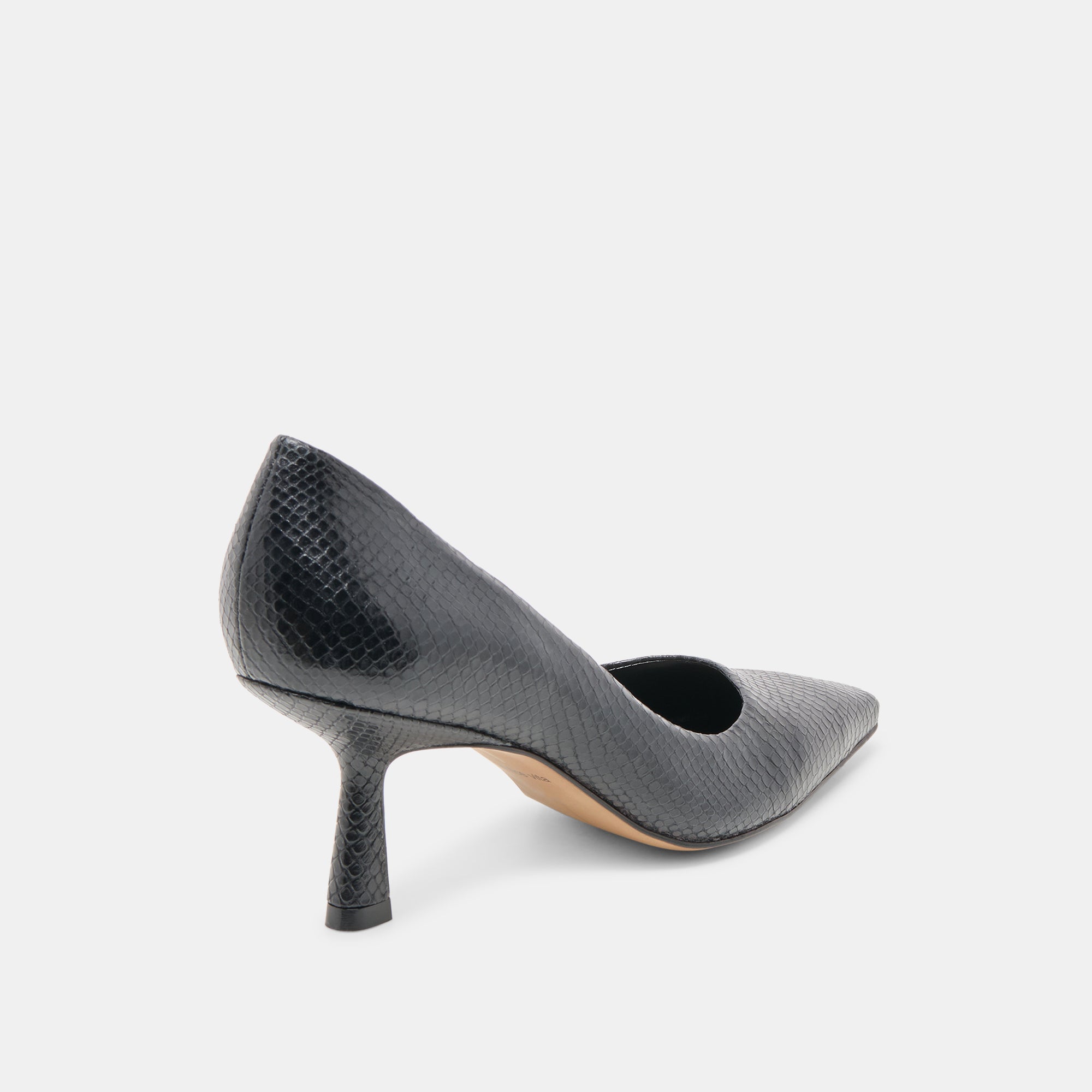 Briona Onyx Embossed Leather Heels | Women Dolce Vita