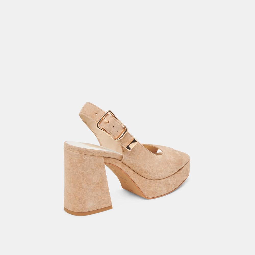 FLORES HEELS BAMBOO SUEDE | Women Dolce Vita