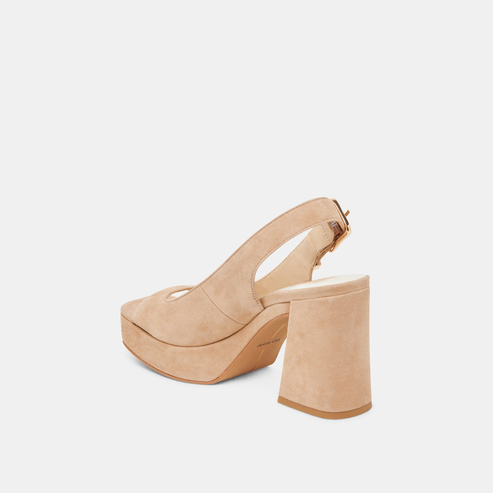 FLORES HEELS BAMBOO SUEDE | Women Dolce Vita