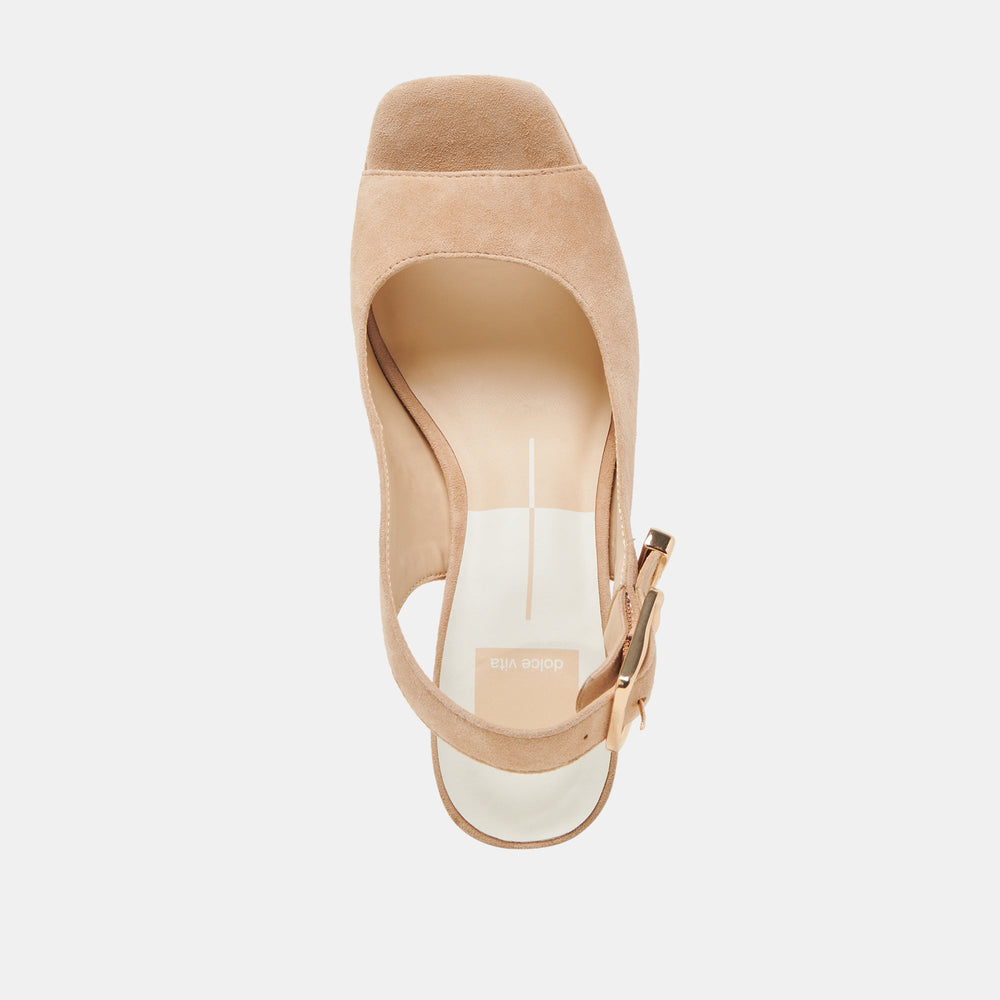 FLORES HEELS BAMBOO SUEDE | Women Dolce Vita