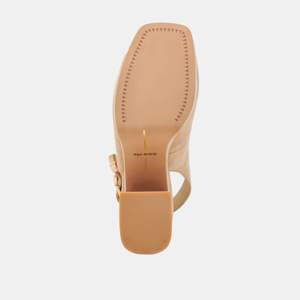 FLORES HEELS BAMBOO SUEDE | Women Dolce Vita