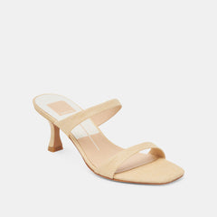 Genora Lt Natural Woven Raffia Heels | Dolce Vita Women