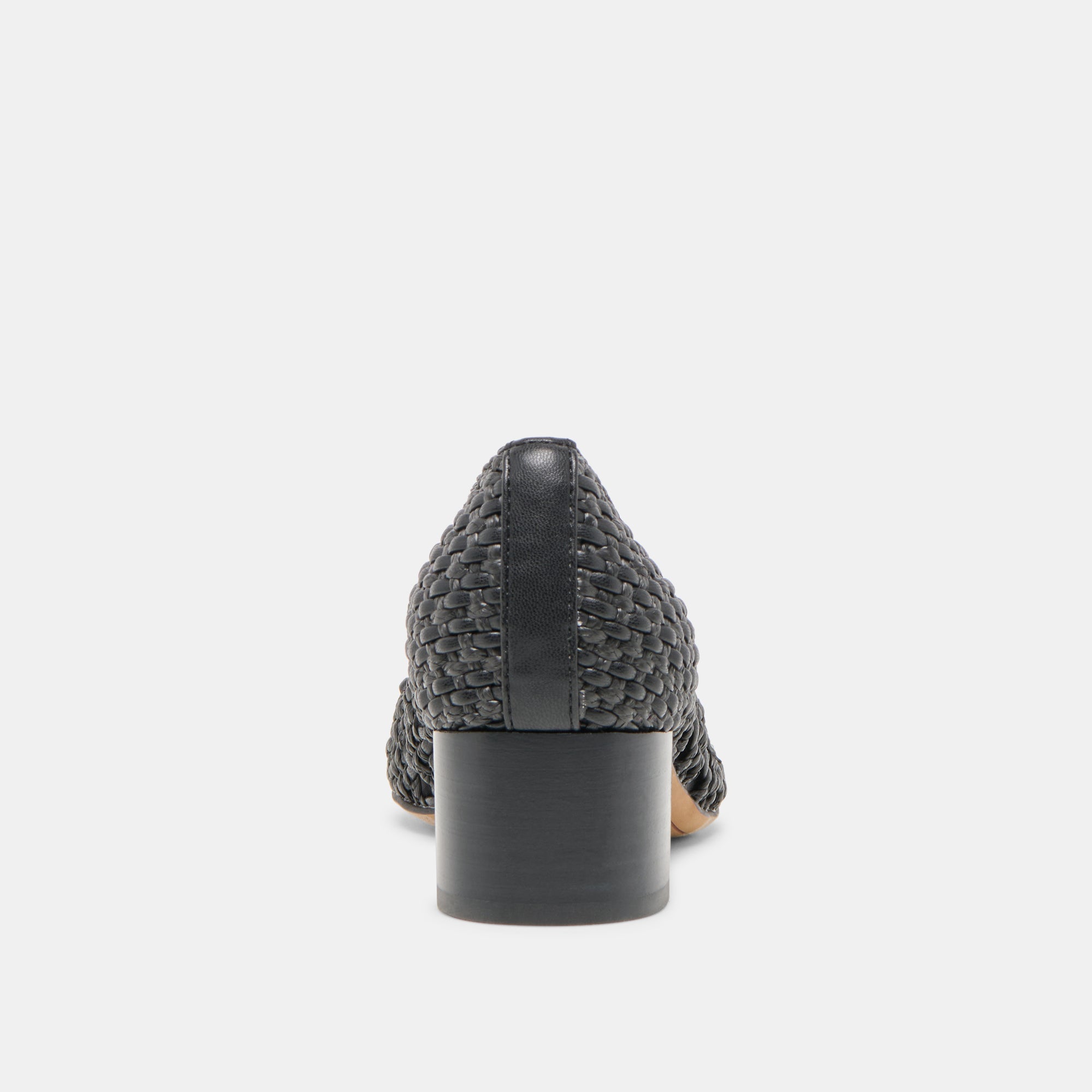 Lula Black Woven Raffia Heels | Women Dolce Vita