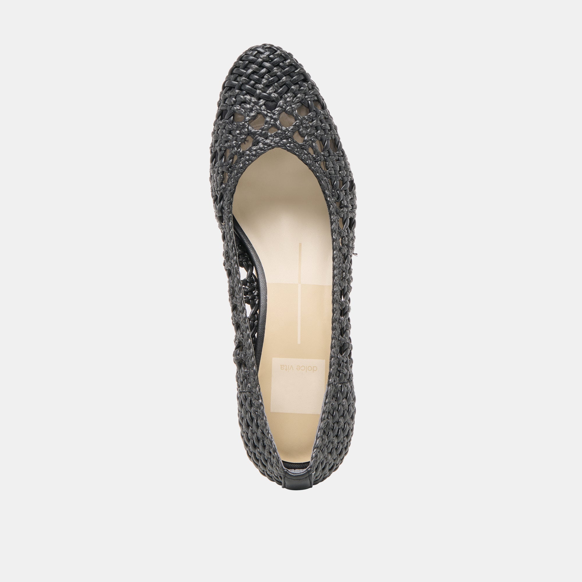 Lula Black Woven Raffia Heels | Women Dolce Vita