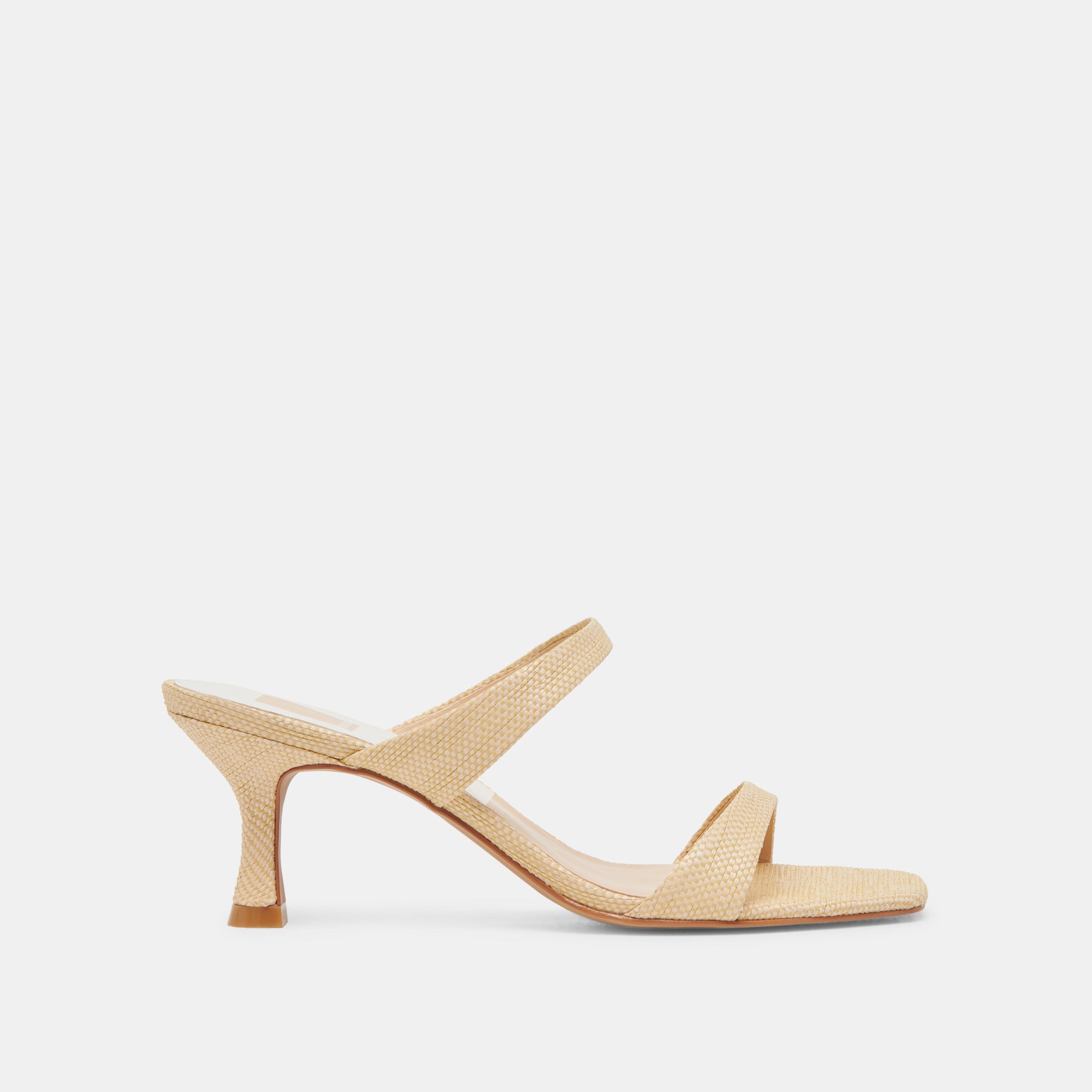 Genora Wide Lt Natural Woven Raffia Heels | Dolce Vita Women