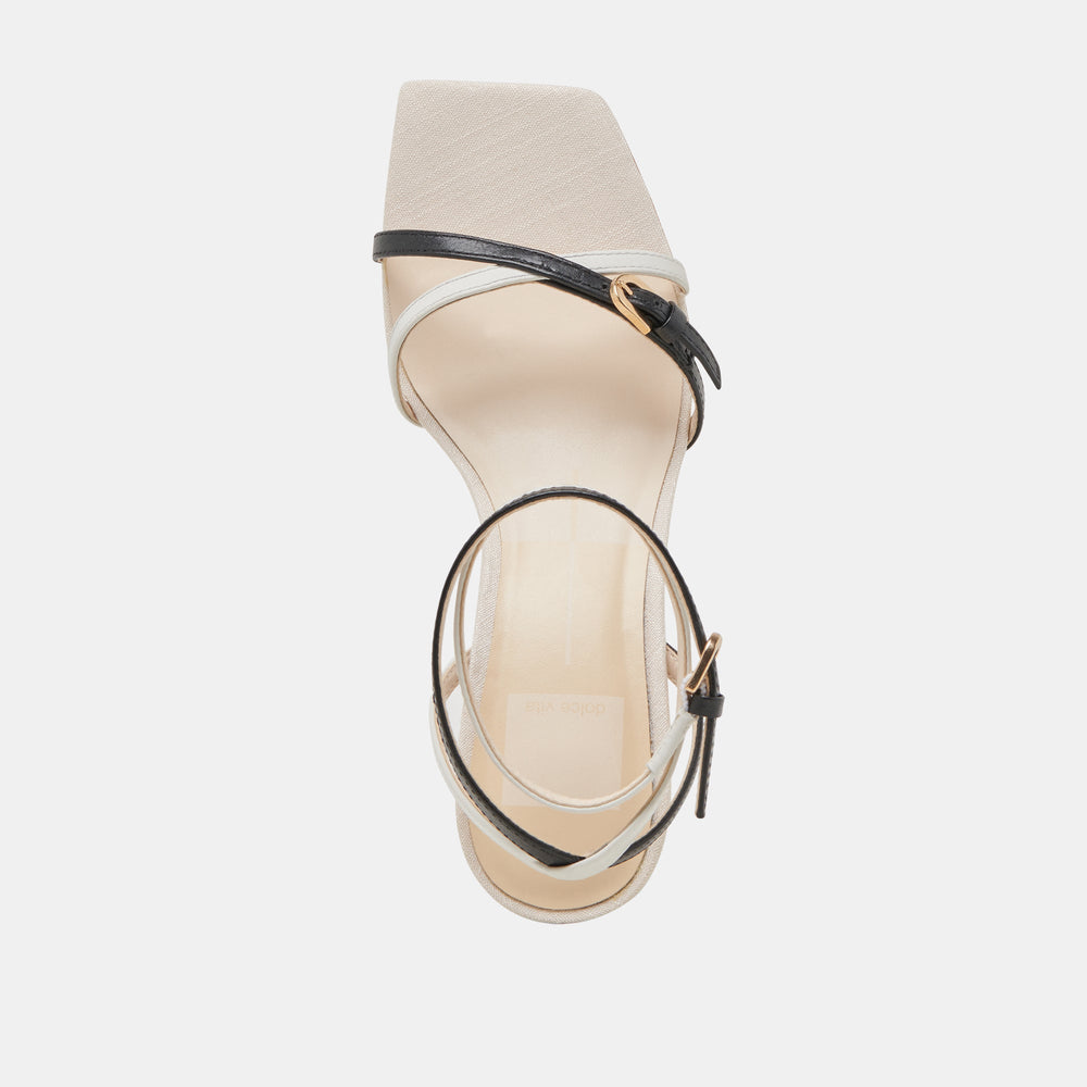 BAMBY HEELS WHITE BLACK LEATHER | Dolce Vita Women