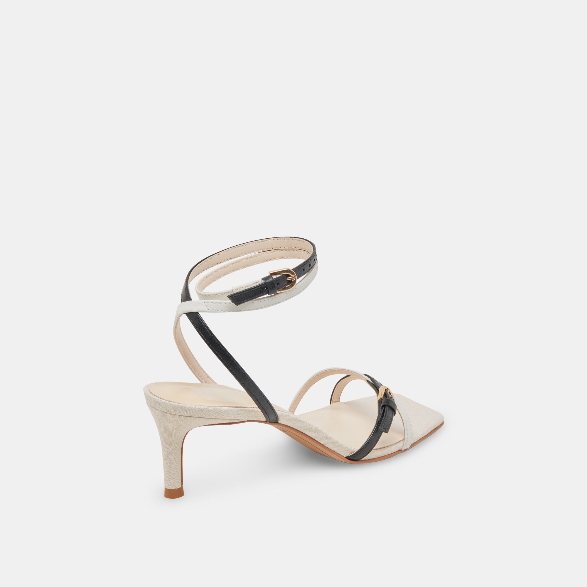BAMBY HEELS WHITE BLACK LEATHER | Dolce Vita Women