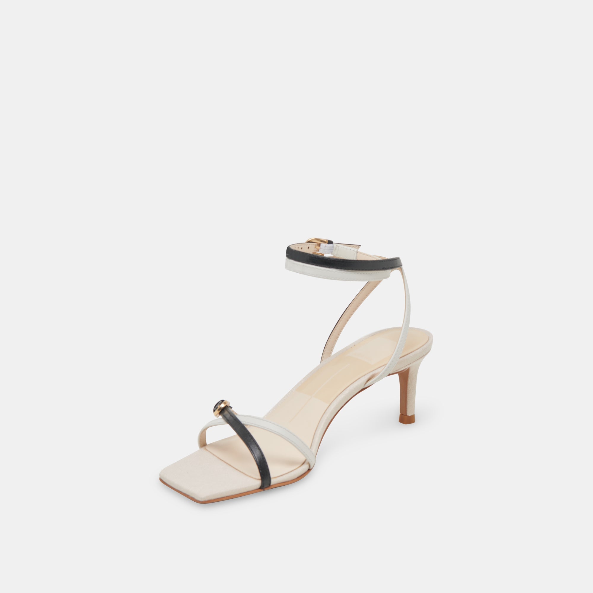 BAMBY HEELS WHITE BLACK LEATHER | Dolce Vita Women
