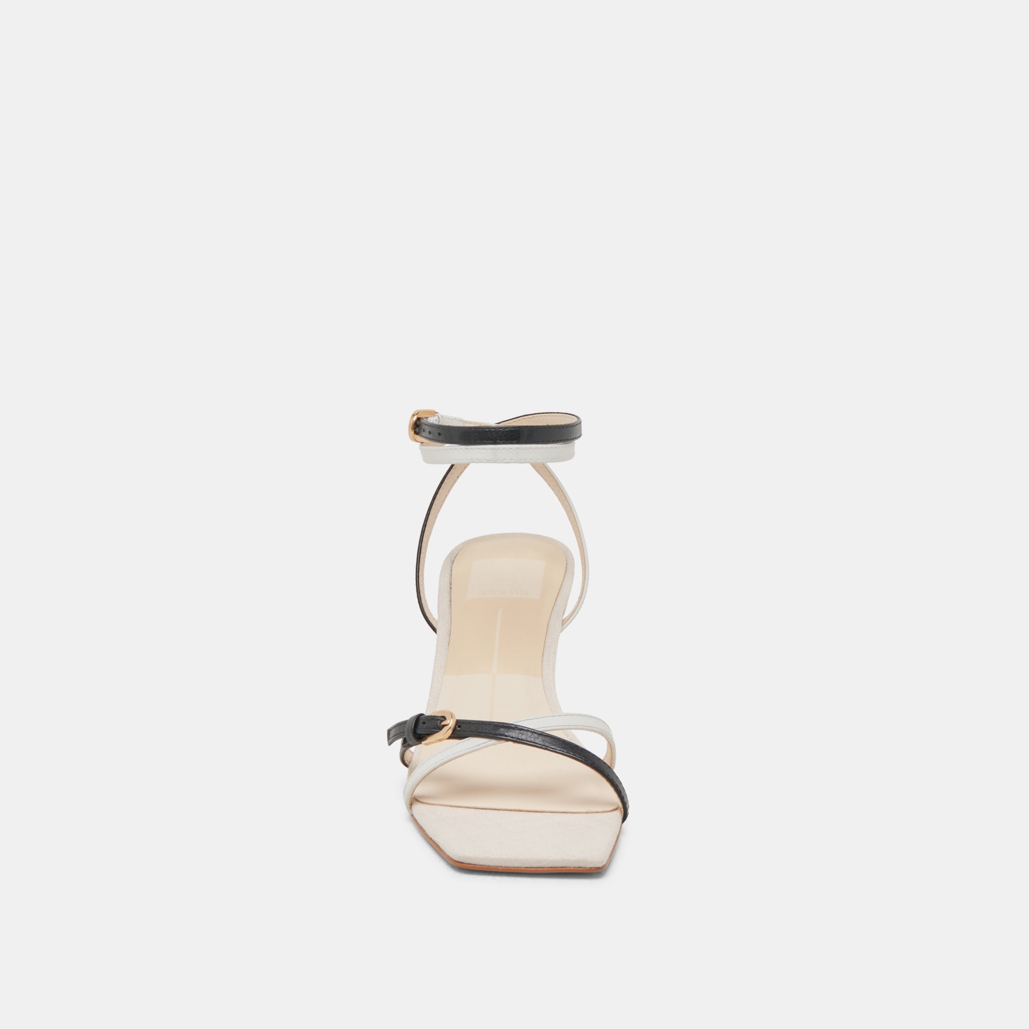 BAMBY HEELS WHITE BLACK LEATHER | Dolce Vita Women