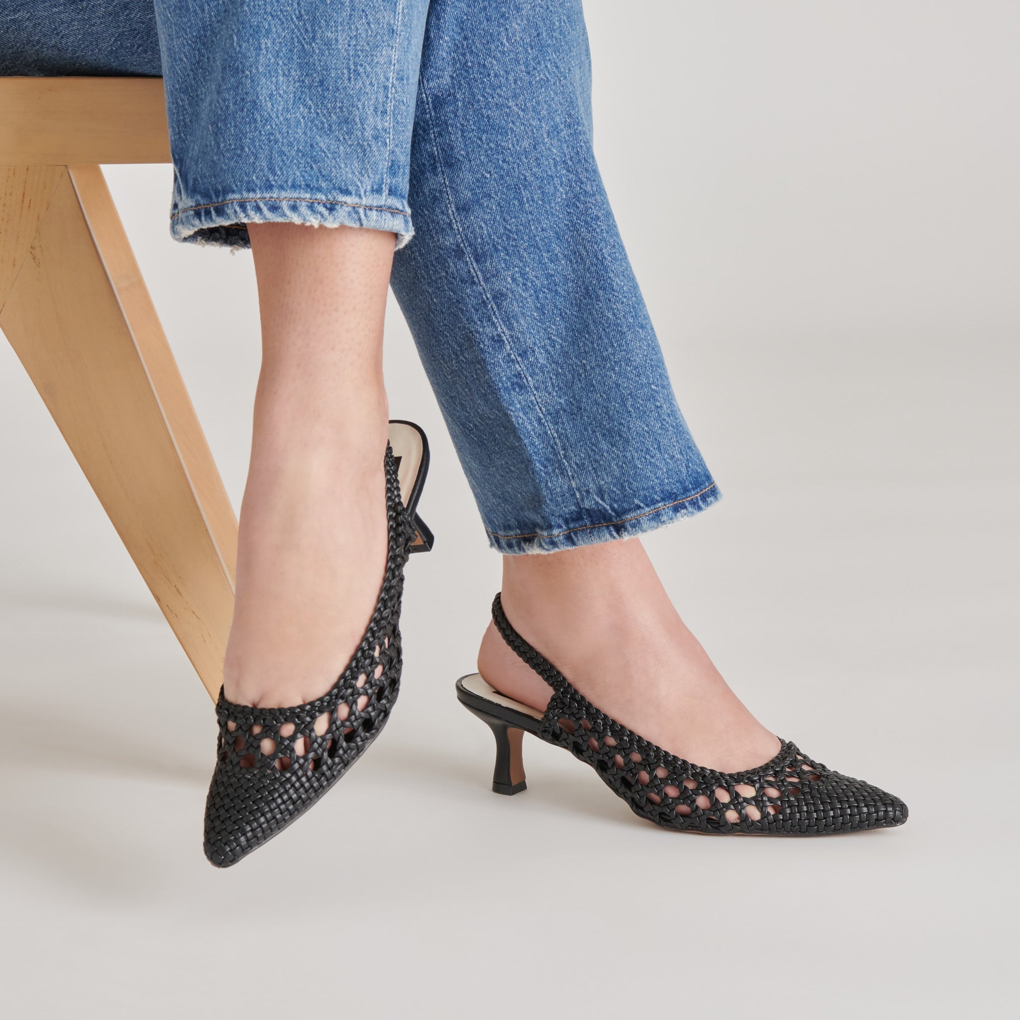 OLYMPA HEELS BLACK STELLA | Women Dolce Vita