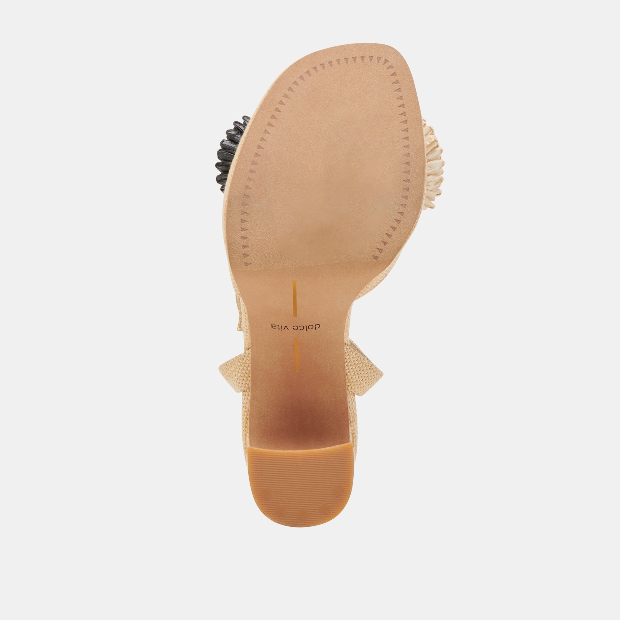OLIVEA HEELS BLACK NATURAL RAFFIA | Women Dolce Vita