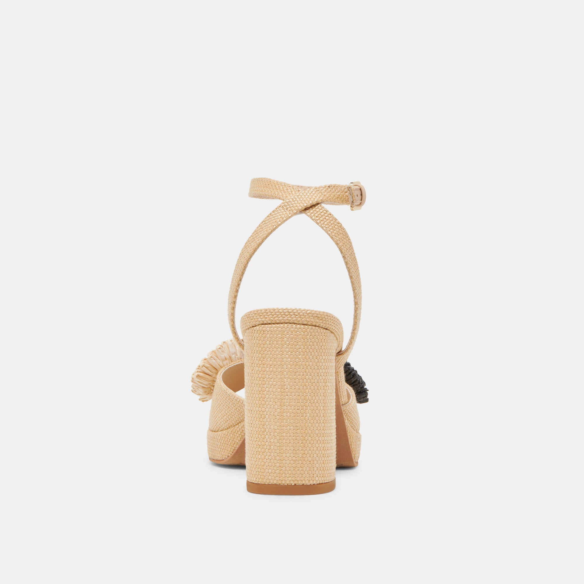 OLIVEA HEELS BLACK NATURAL RAFFIA | Women Dolce Vita