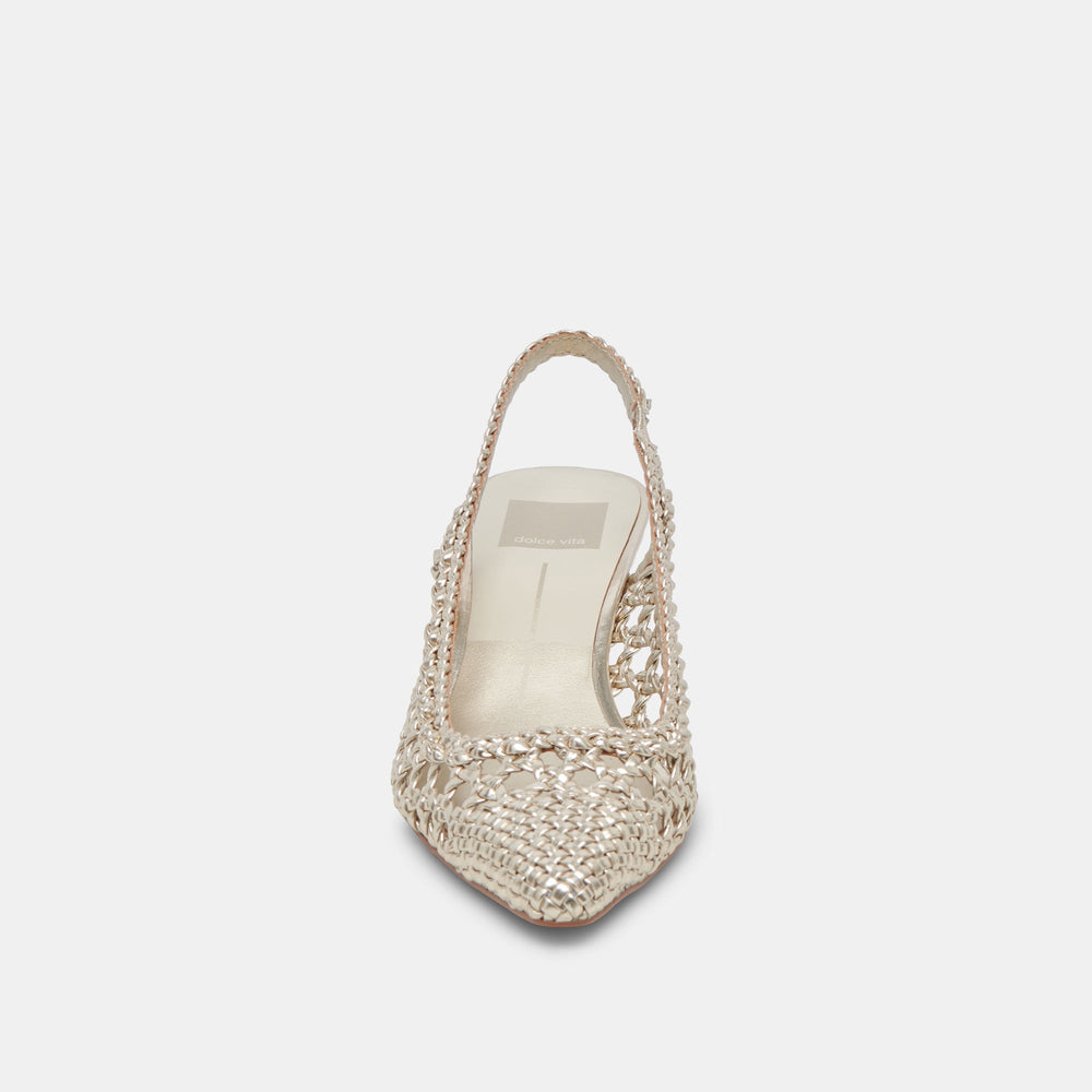 OLYMPA HEELS LIGHT GOLD METALLIC STELLA | Dolce Vita Women