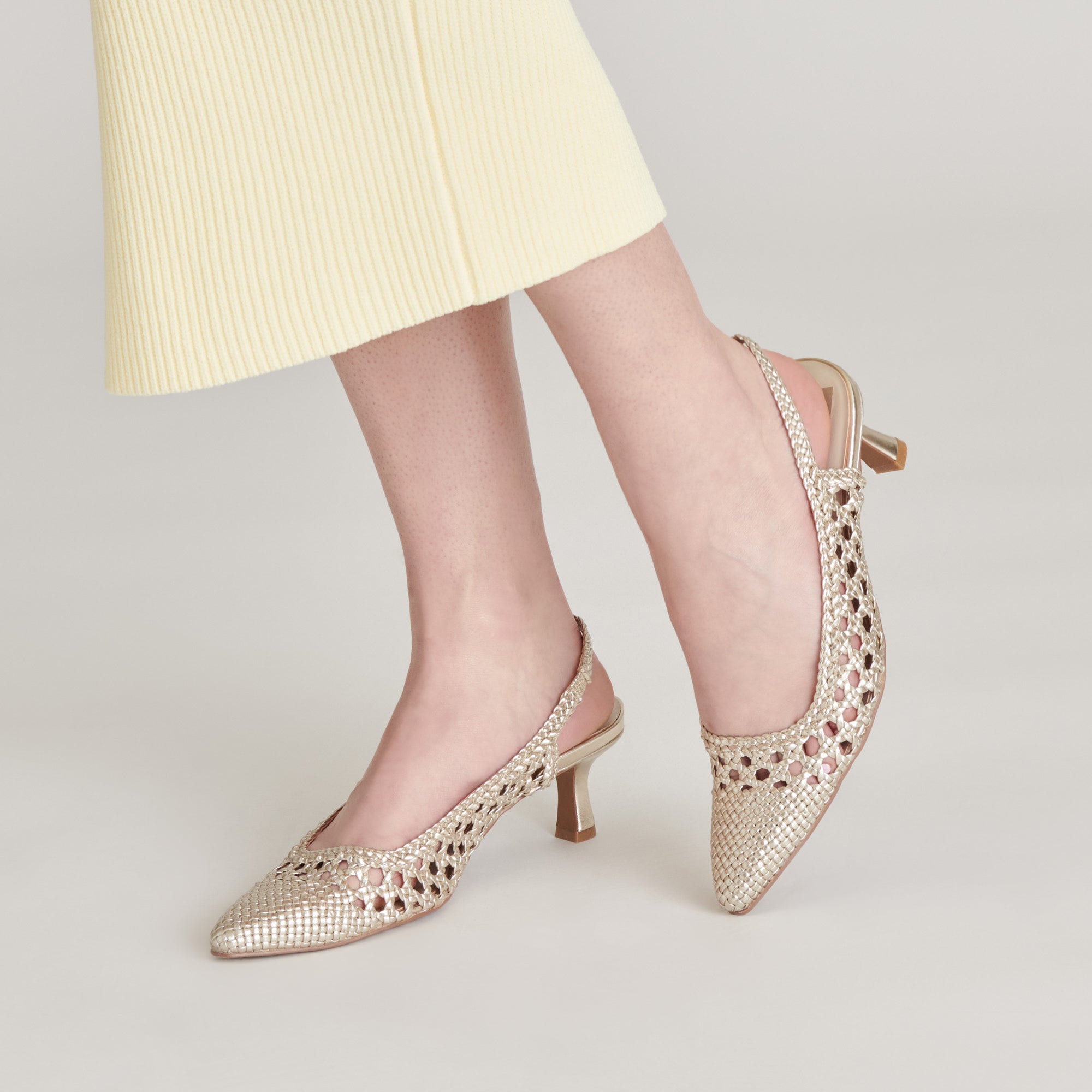 OLYMPA HEELS LIGHT GOLD METALLIC STELLA | Dolce Vita Women