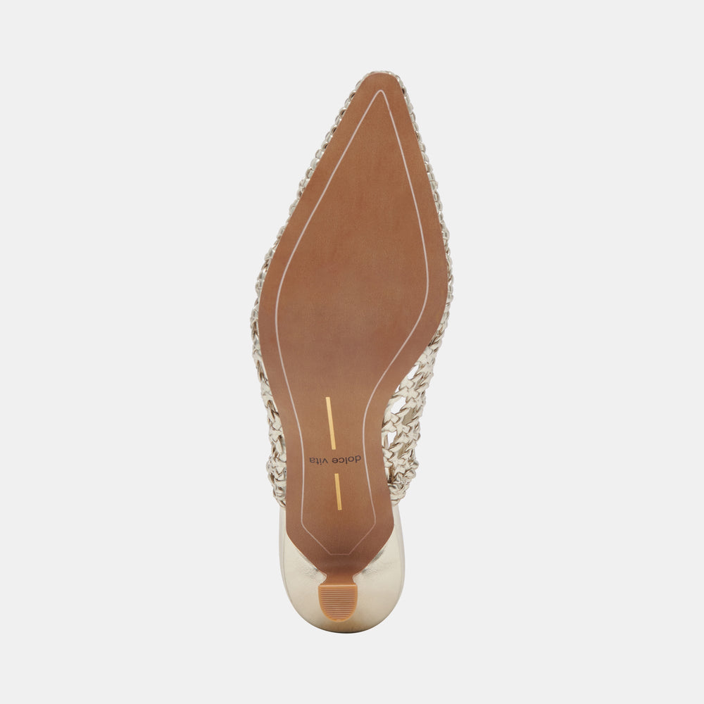 OLYMPA HEELS LIGHT GOLD METALLIC STELLA | Dolce Vita Women