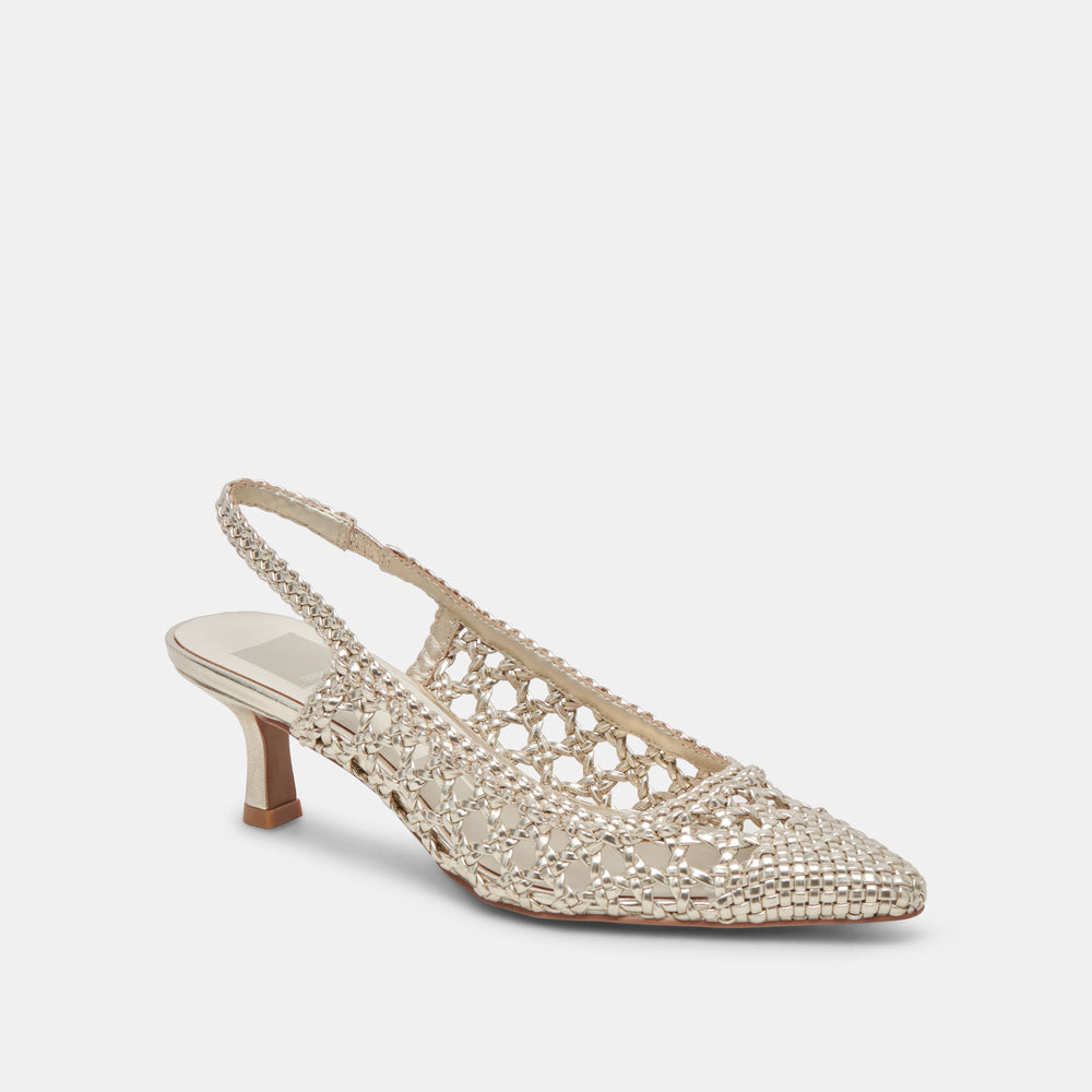 OLYMPA HEELS LIGHT GOLD METALLIC STELLA | Dolce Vita Women