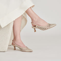 OLYMPA HEELS LIGHT GOLD METALLIC STELLA | Dolce Vita Women