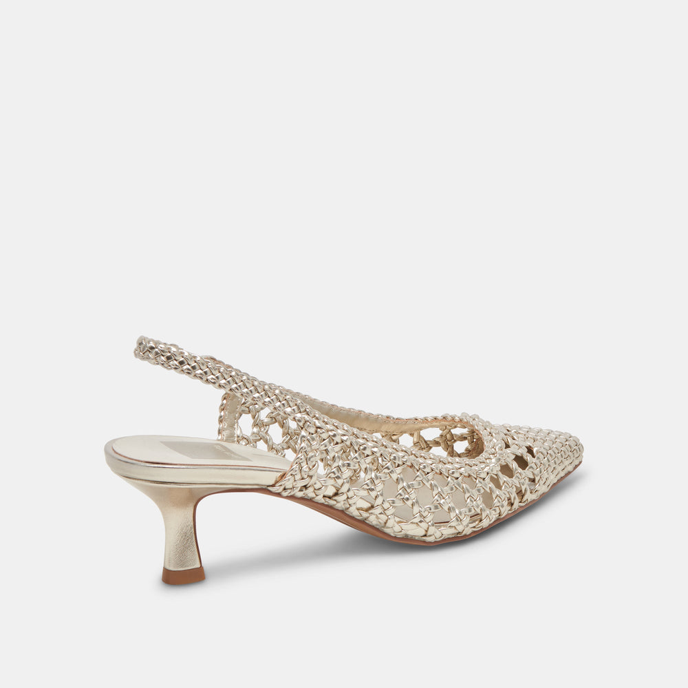 OLYMPA HEELS LIGHT GOLD METALLIC STELLA | Dolce Vita Women