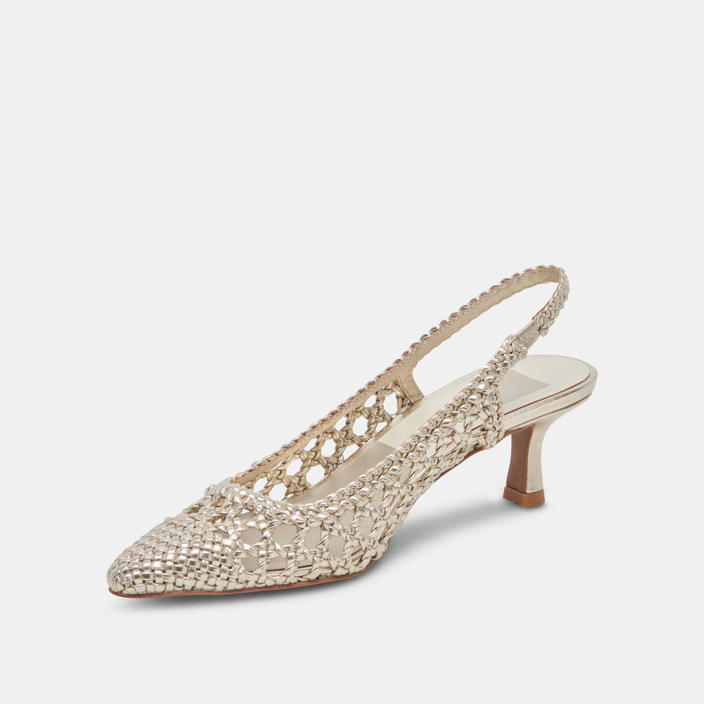 OLYMPA HEELS LIGHT GOLD METALLIC STELLA | Dolce Vita Women