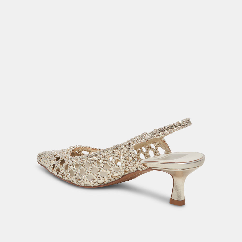 OLYMPA HEELS LIGHT GOLD METALLIC STELLA | Dolce Vita Women