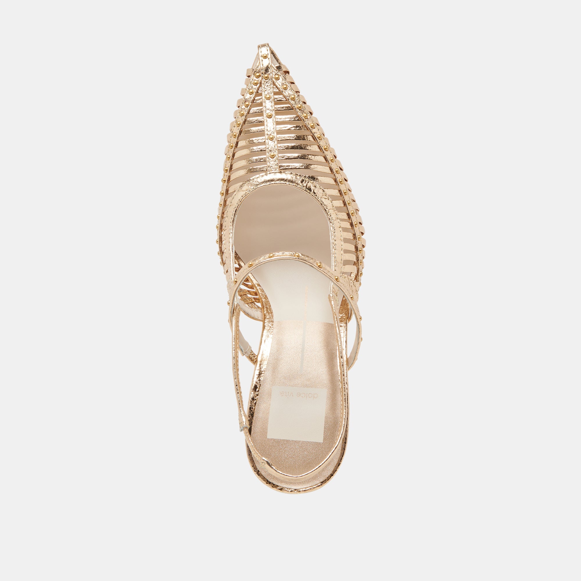 HENSAL HEELS GOLD DISTRESSED LEATHER | Women Dolce Vita