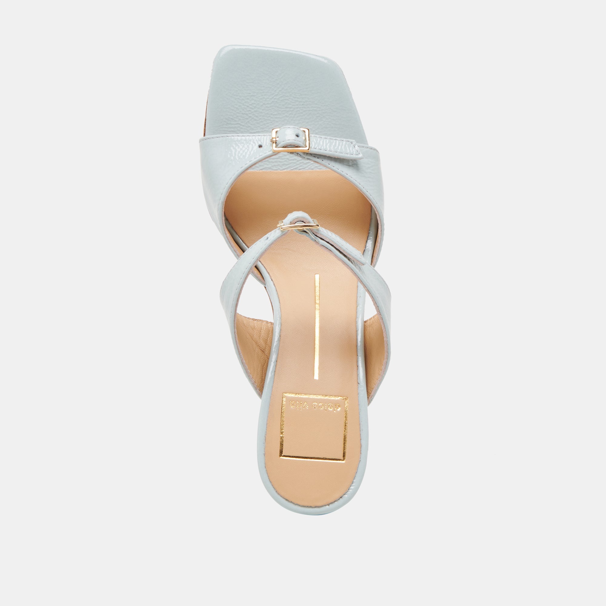 SHANE HEELS ICE BLUE CRINKLE PATENT | Women Dolce Vita
