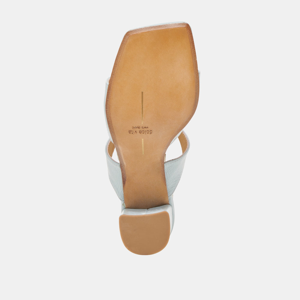 SHANE HEELS ICE BLUE CRINKLE PATENT | Women Dolce Vita