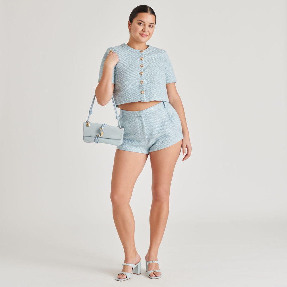 SHANE HEELS ICE BLUE CRINKLE PATENT | Women Dolce Vita