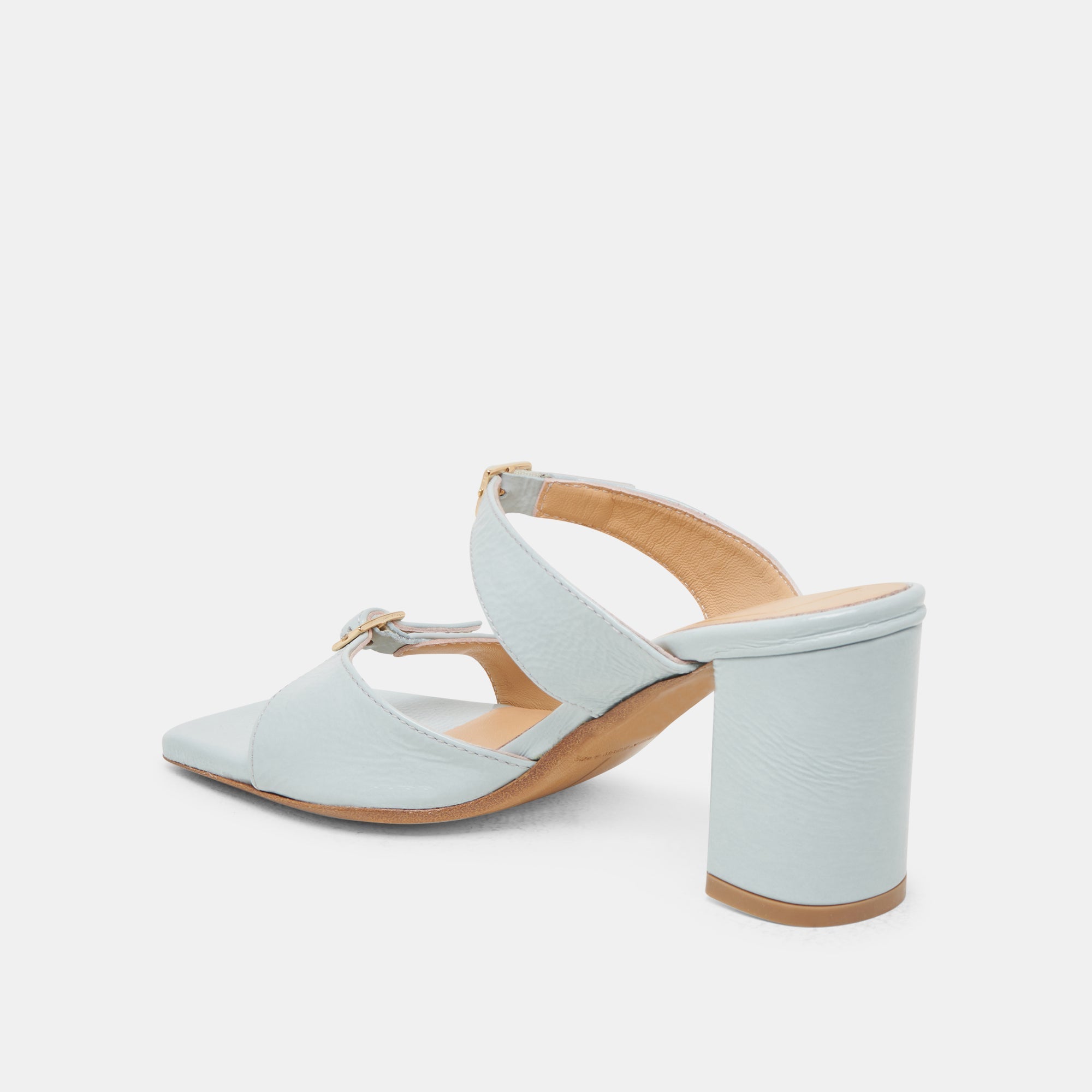 SHANE HEELS ICE BLUE CRINKLE PATENT | Women Dolce Vita