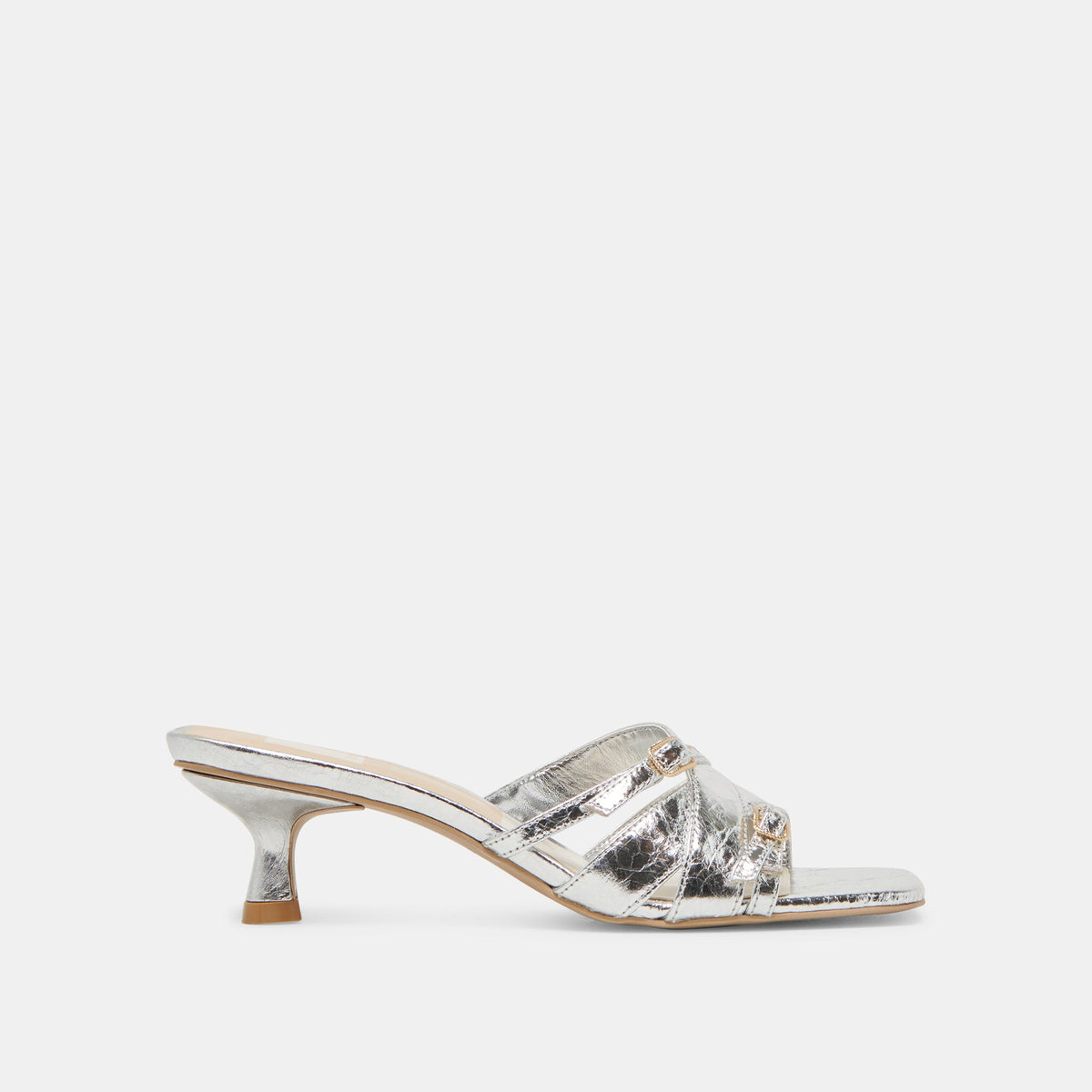 BRYANT HEELS SILVER DISTRESSED LEATHER | Dolce Vita Women