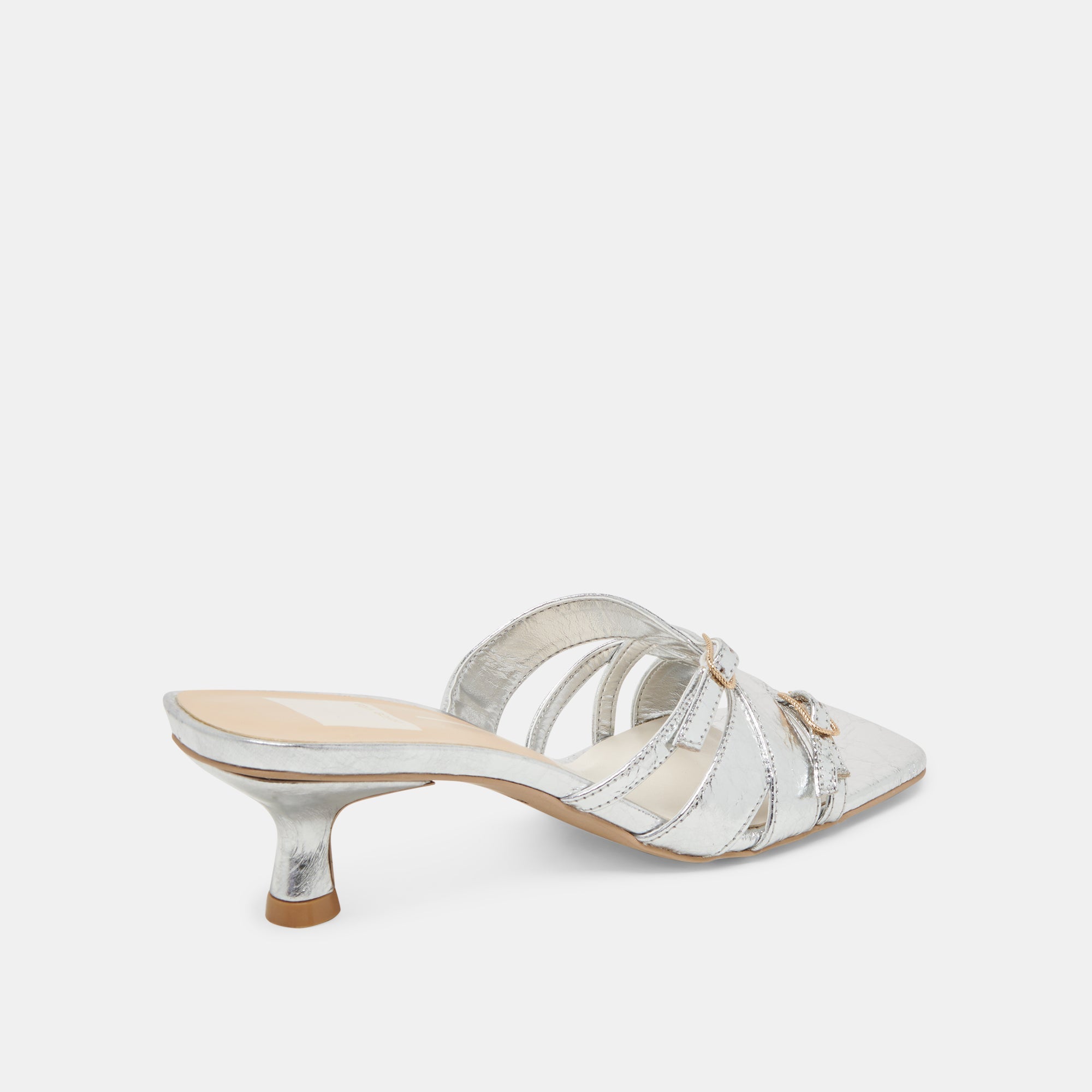 BRYANT HEELS SILVER DISTRESSED LEATHER | Dolce Vita Women