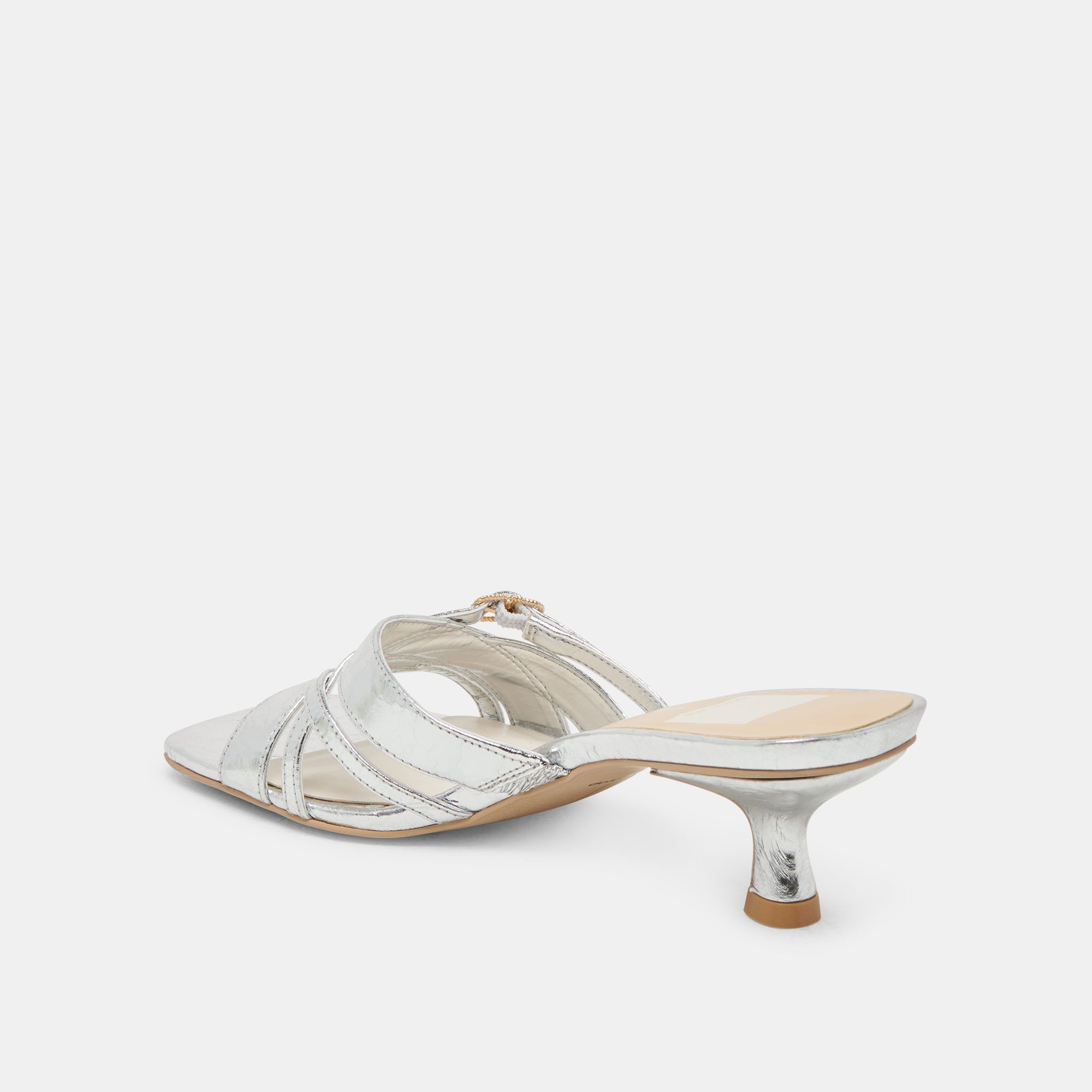 BRYANT HEELS SILVER DISTRESSED LEATHER | Dolce Vita Women