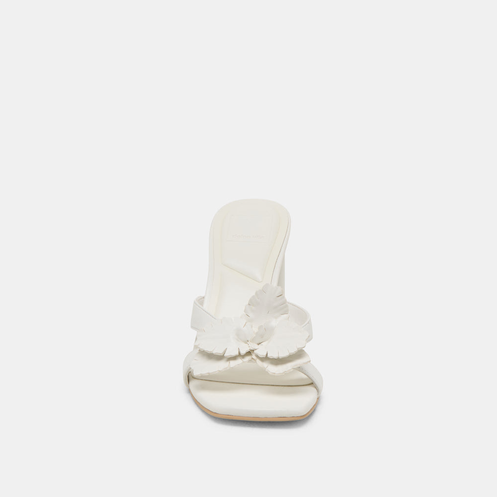Nikil White Leather Heels | Women Dolce Vita