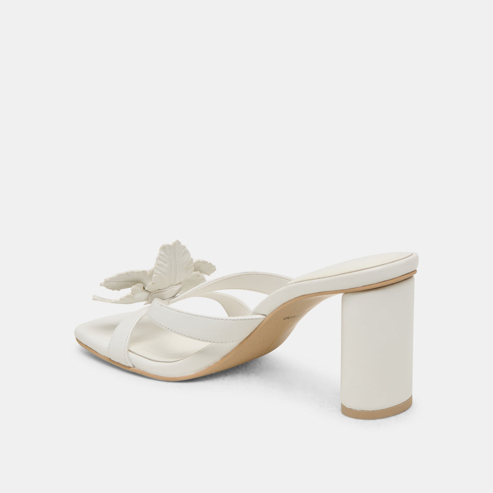 Nikil White Leather Heels | Women Dolce Vita