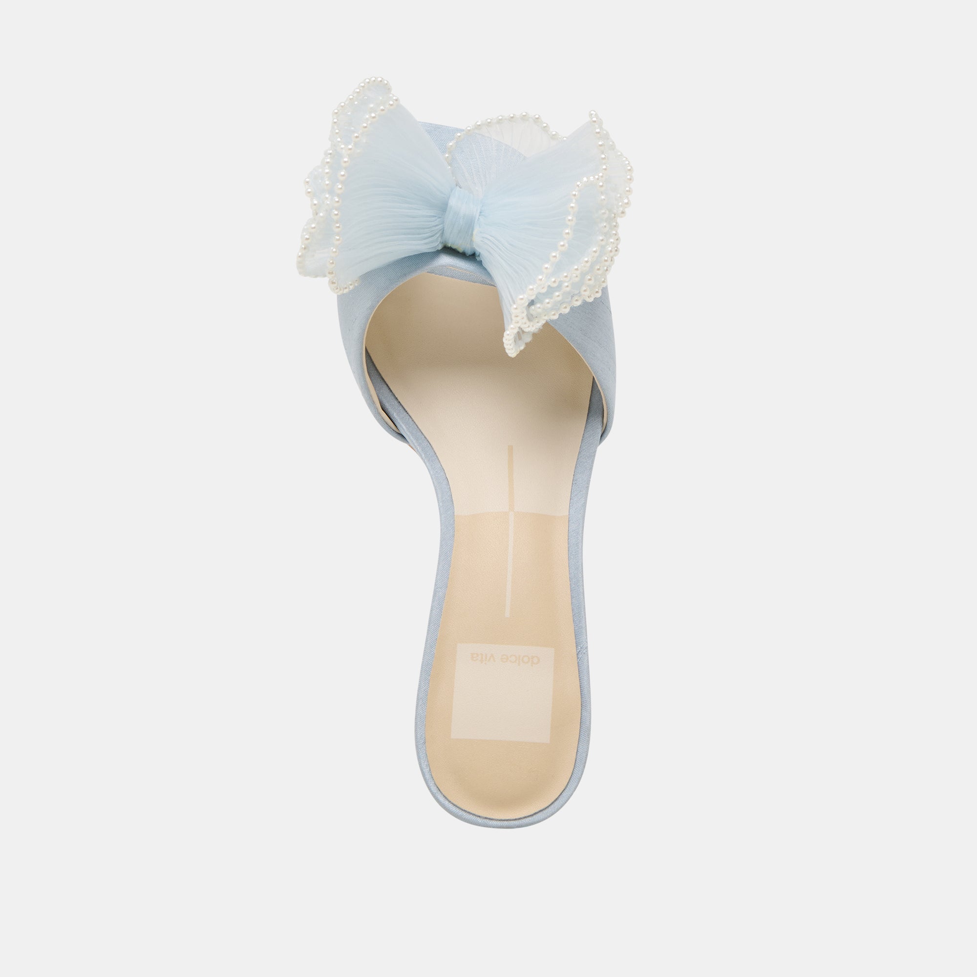 NARITA PEARL HEELS LIGHT BLUE SATIN | Dolce Vita Women