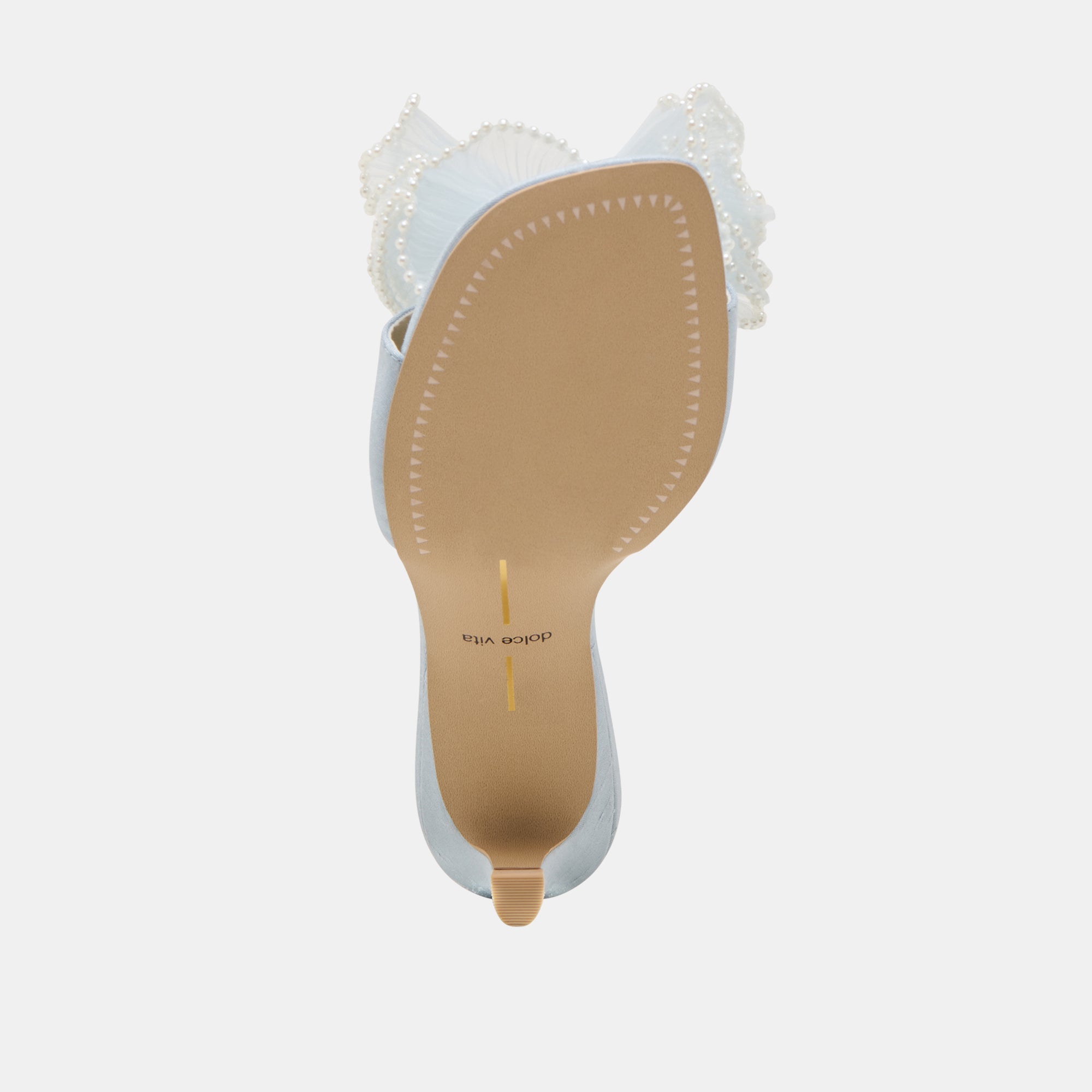 NARITA PEARL HEELS LIGHT BLUE SATIN | Dolce Vita Women