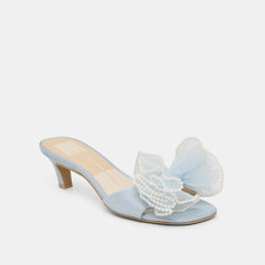 NARITA PEARL HEELS LIGHT BLUE SATIN | Dolce Vita Women