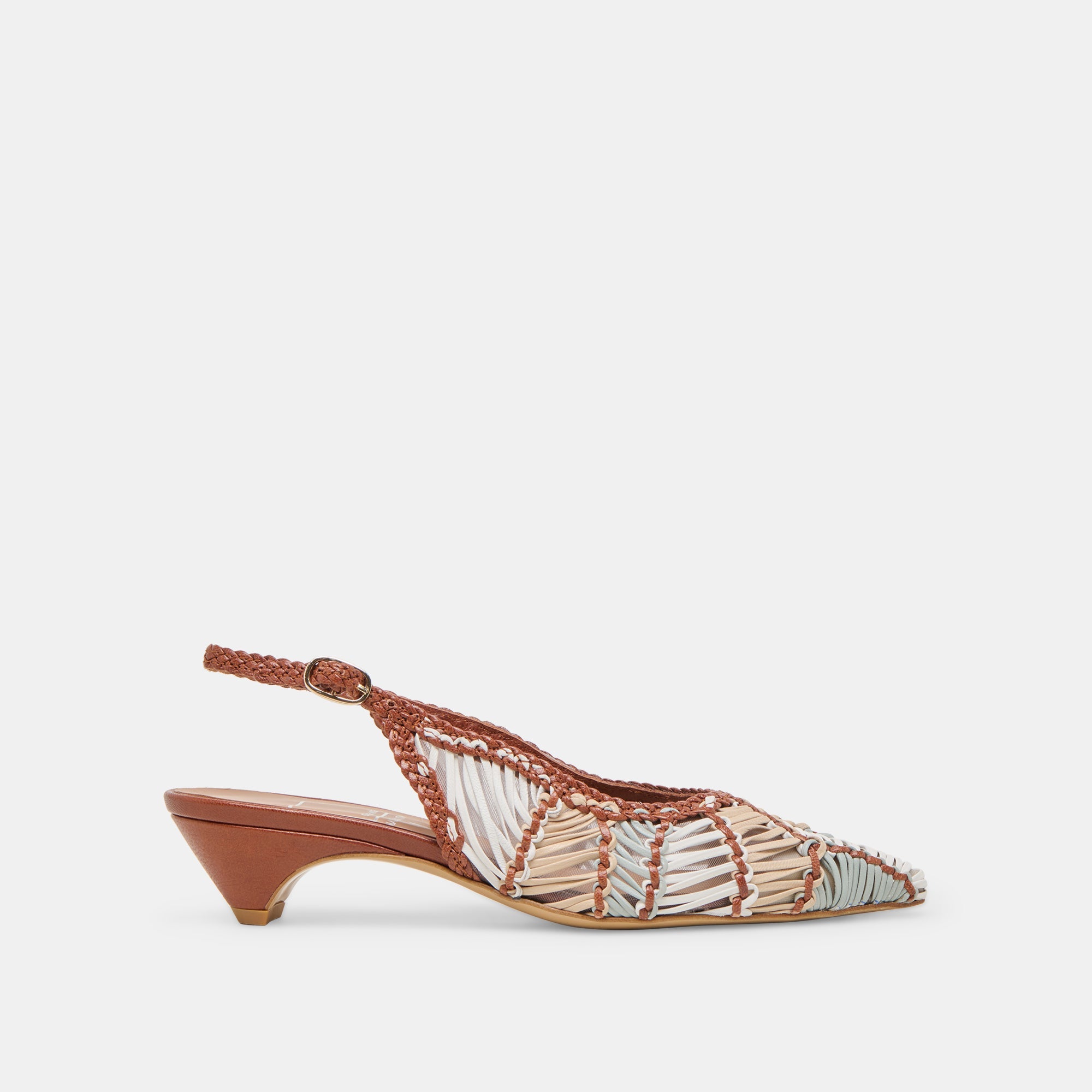 Dafney Tan Multi Woven Leather Heels | Women Dolce Vita