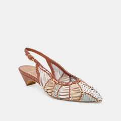 Dafney Tan Multi Woven Leather Heels | Women Dolce Vita