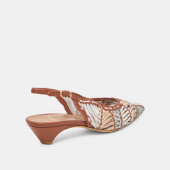 Dafney Tan Multi Woven Leather Heels | Women Dolce Vita