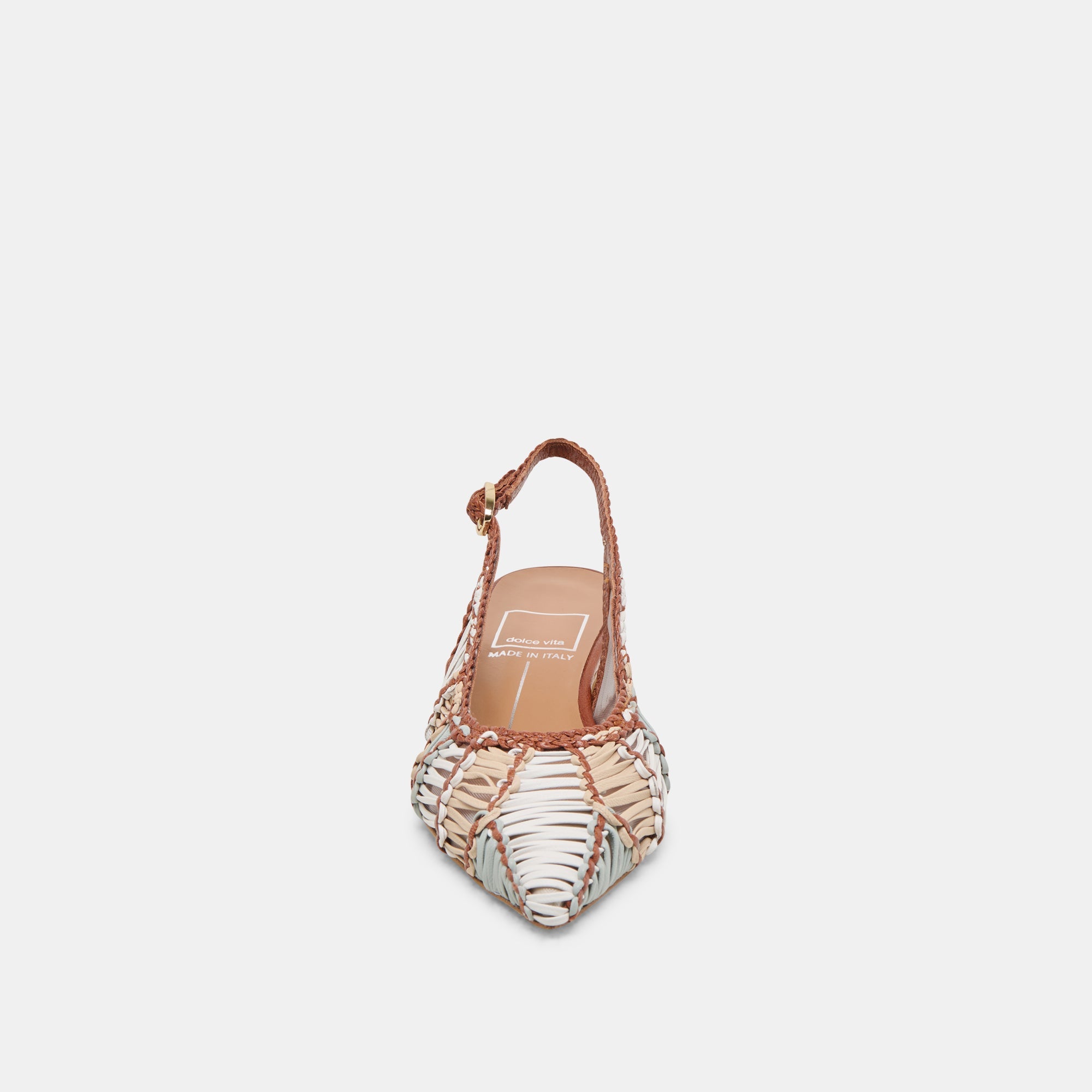 Dafney Tan Multi Woven Leather Heels | Women Dolce Vita
