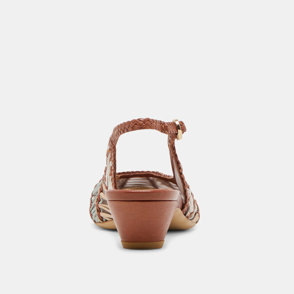 Dafney Tan Multi Woven Leather Heels | Women Dolce Vita
