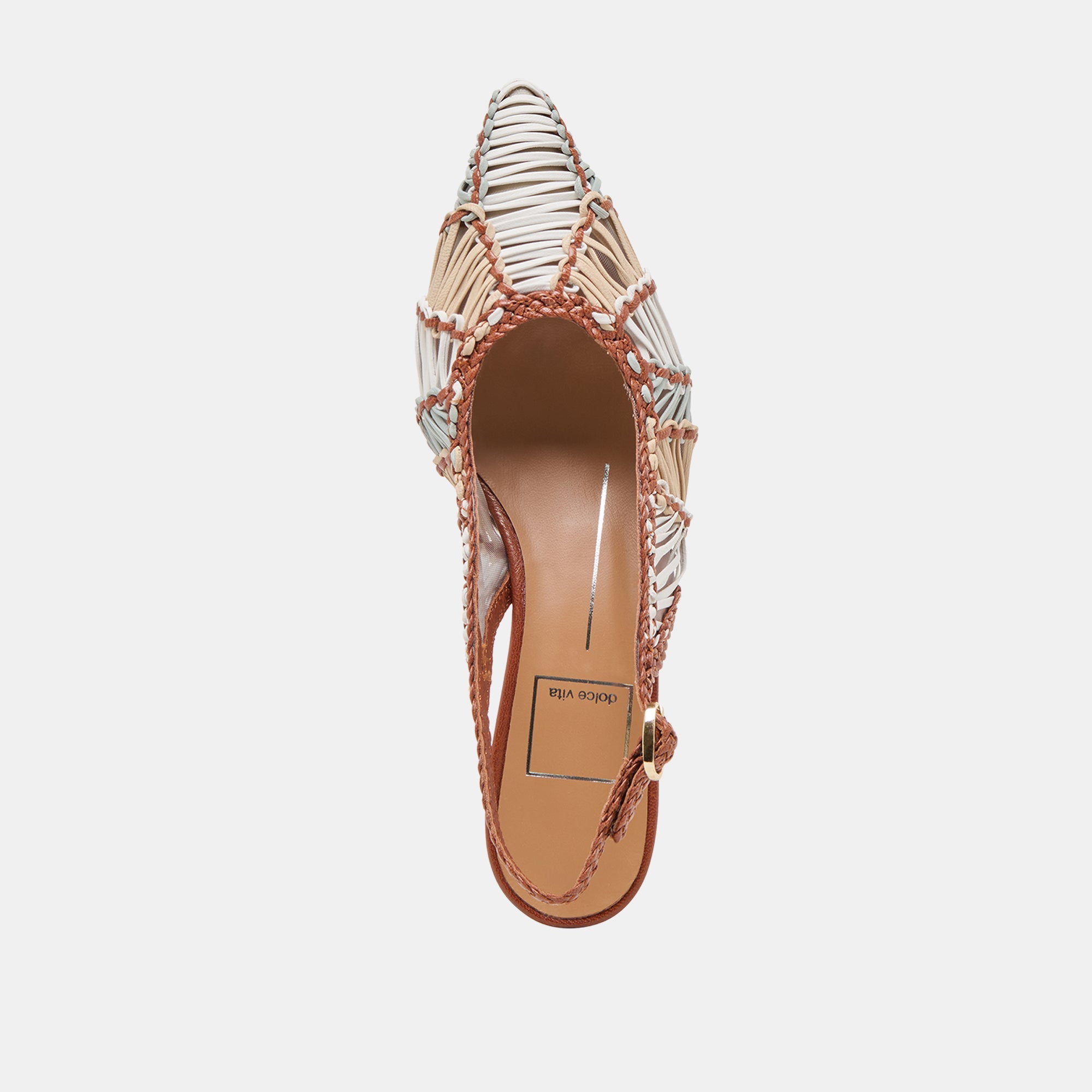 Dafney Tan Multi Woven Leather Heels | Women Dolce Vita