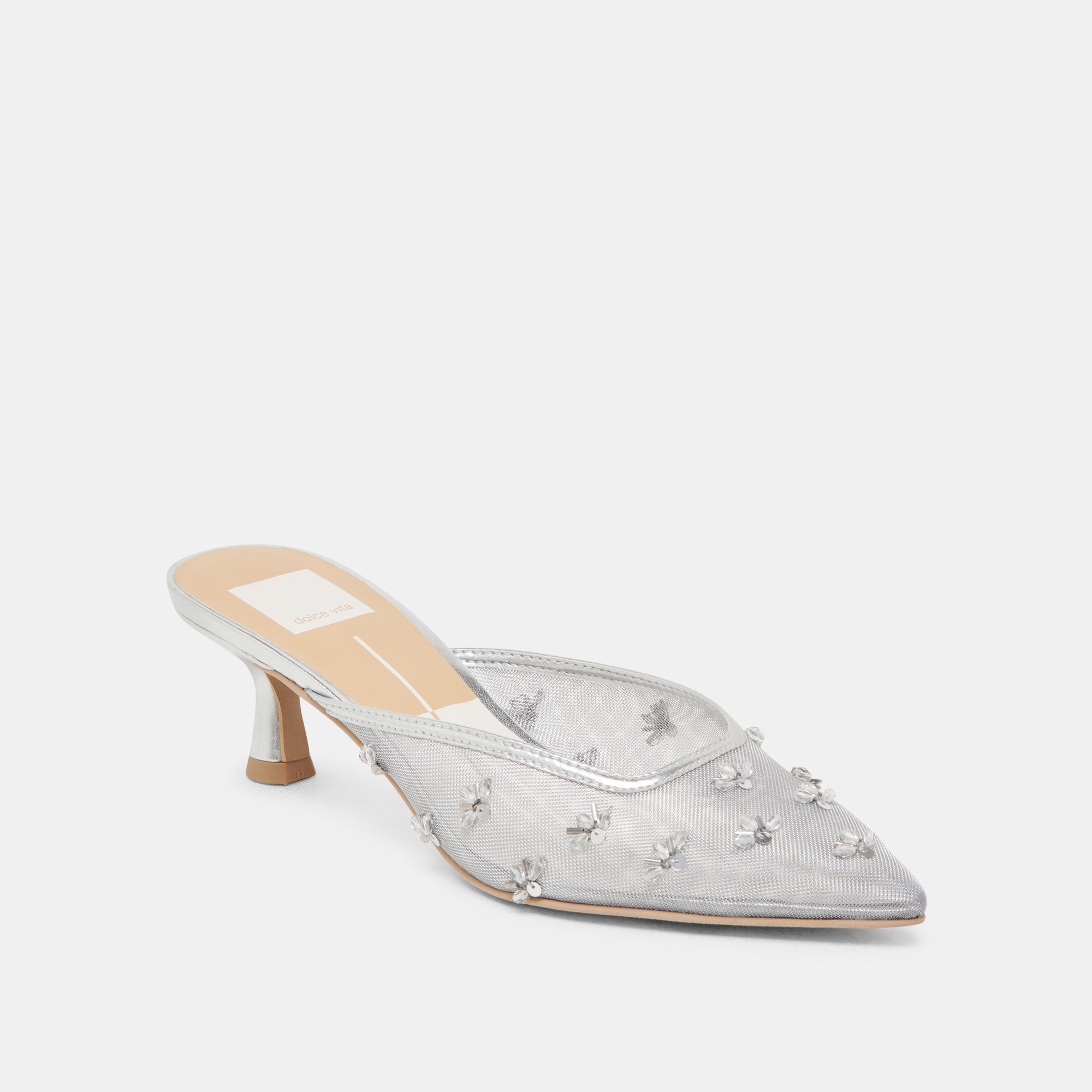 CLARA HEELS SILVER MESH | Dolce Vita Women