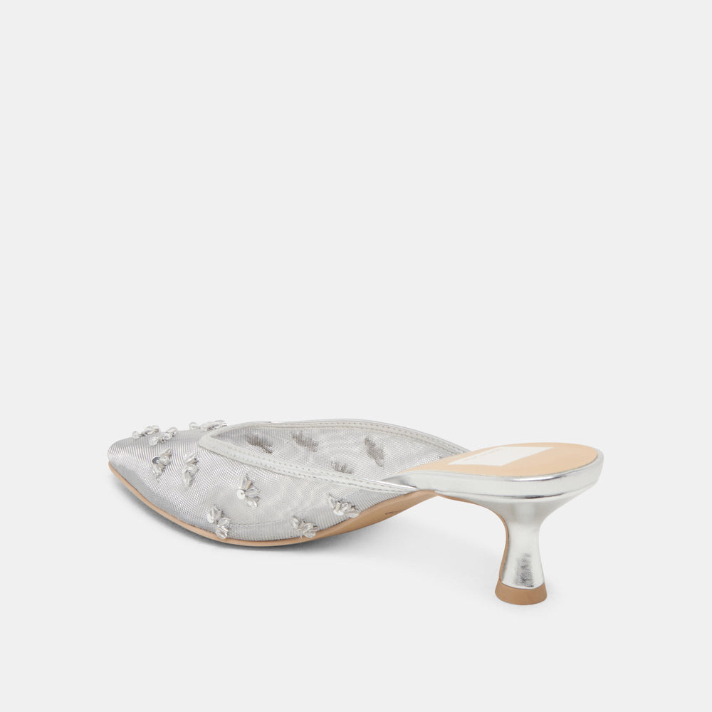 CLARA HEELS SILVER MESH | Dolce Vita Women
