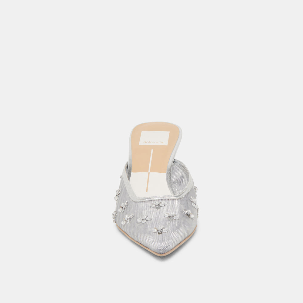 CLARA HEELS SILVER MESH | Dolce Vita Women