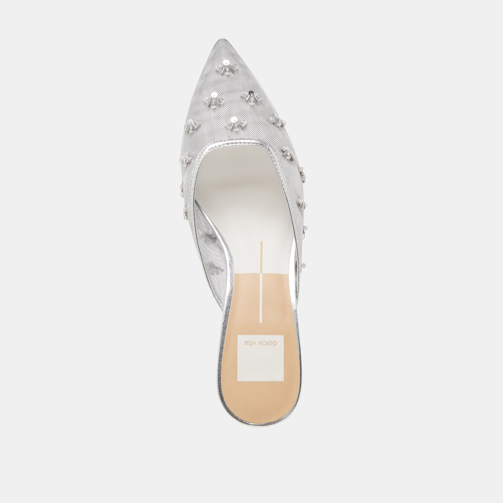 CLARA HEELS SILVER MESH | Dolce Vita Women