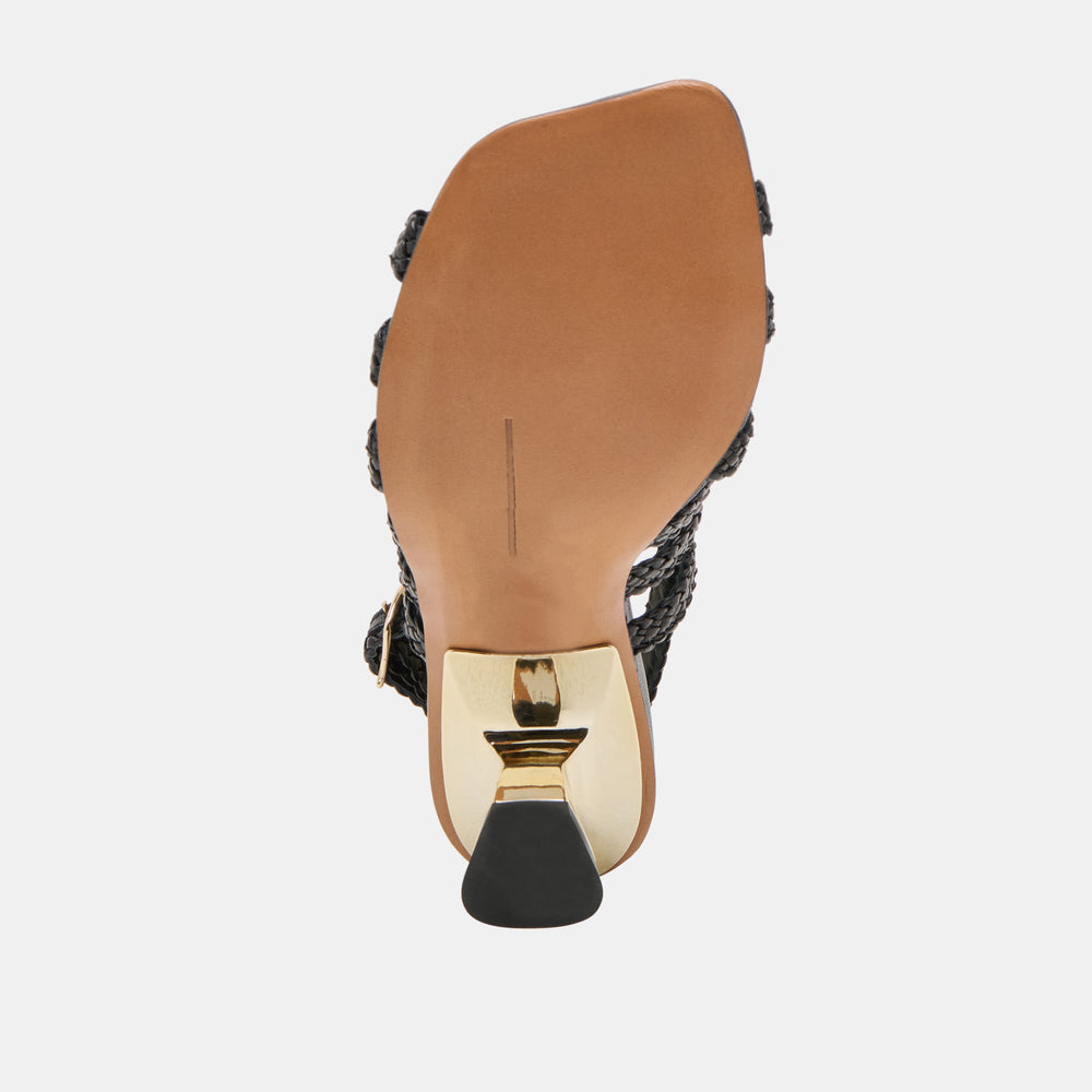 SICILY HEELS BLACK WOVEN LEATHER | Women Dolce Vita