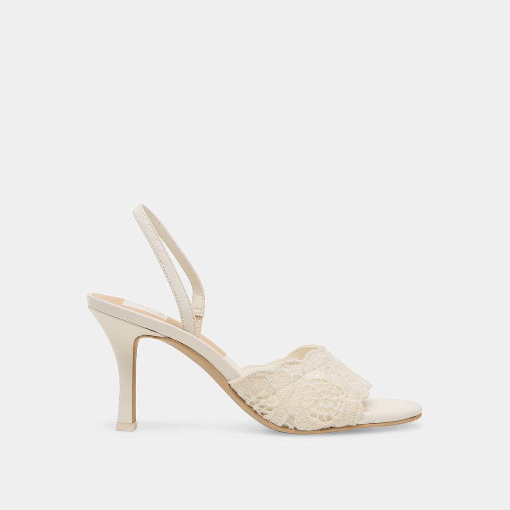 LARRA HEELS WHITE CROCHET | Dolce Vita Women